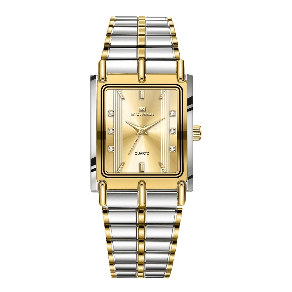 Jam Tangan Pria Analog Date Ori VAVAVOOM 2521 Stainless Steel Water Resist Original onisto.id