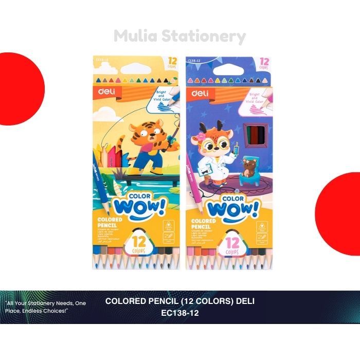 

Pensil Warna Deli 12 Warna Panjang EC138-12 | Pensil Warna Deli EC138-12 | Perlengkapan Sekolah & Menggambar