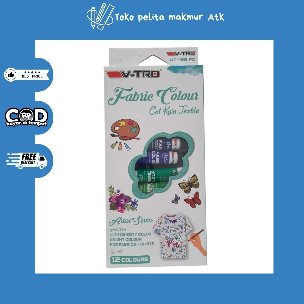 

CAT ACRYLIC V-TRO 12 WARNA 6ML