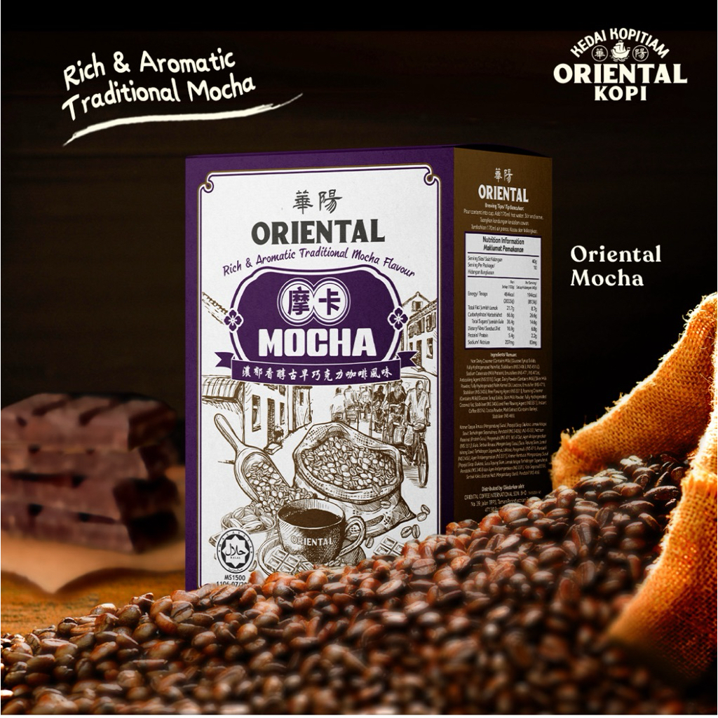 

Oriental Kopi Malaysia Sachet per Pcs - Coffee Import Malaysia Ecer Mocha 40gr