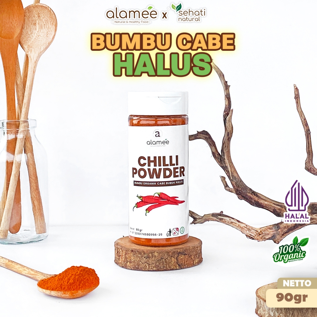 

Bumbu Cabe Cabai Bubuk Kering Halus Pedas Chilli Seasoning Powder Cabai Rempah Murni Asli Dapur 90g