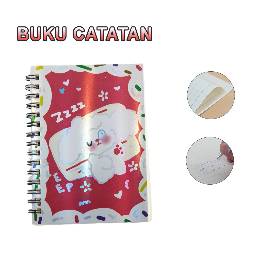 

Notebook Mini Spiral Cover Hologram Motif Lucu Size Kecil Perlengkapan Sekolah PA-0201