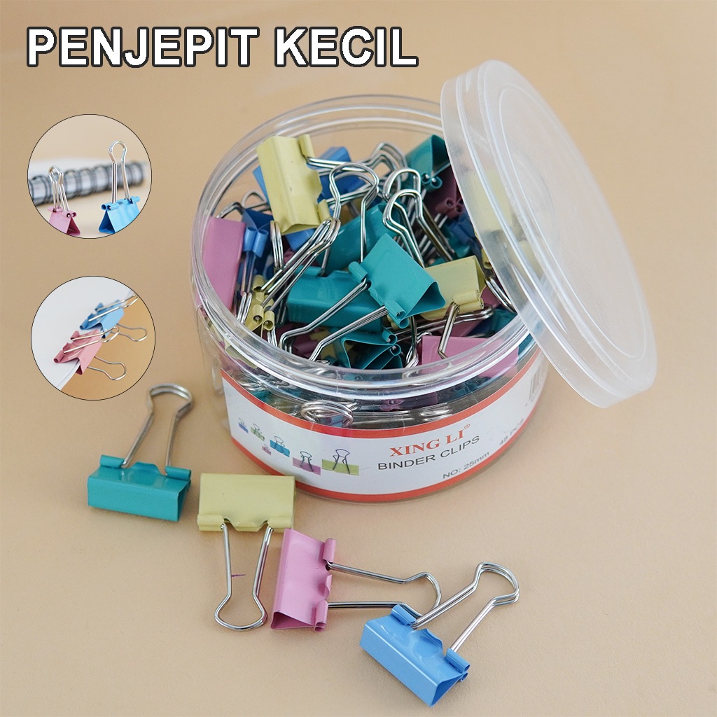 

Binder Clip Warna-warni / Jepitan Kertas Lucu – Alat Kantor & Sekolah –19mm & 25mmGJ-0707