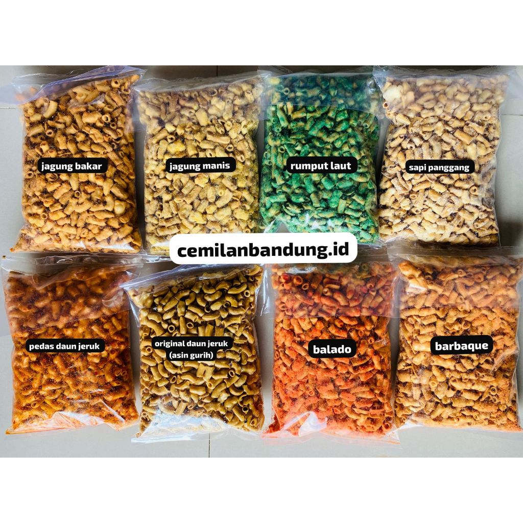 

MAKARONI BANTET ANEKA RASA READY VARIAN RASA BALADO/BARBAQUE/SAPI PANGGANG/JAGUNG BAKAR/JAGUNG MANIS/RUMPUT LAUT/PEDAS DAUN JERUK/ORIGINAL DAUN JERUK