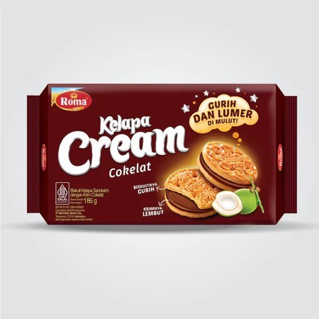 Biskuit Roma Kelapa Cream Cokelat