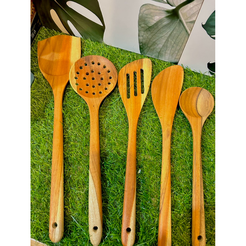 Spatula kayu / Centong kayu / centong nasi / sendok kayu / Kayu Jati Asli 100%
