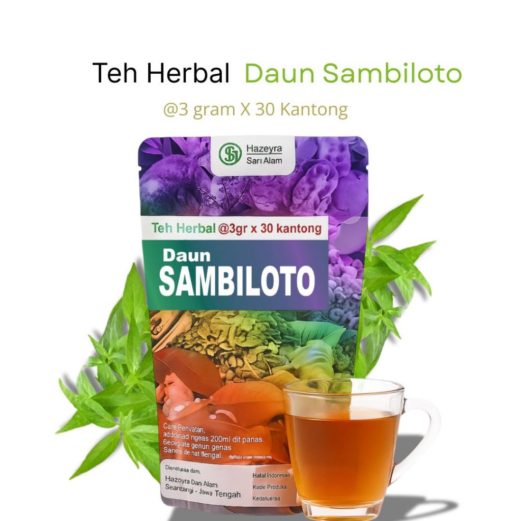 

teh herbal daun sambiloto isi 30pcs