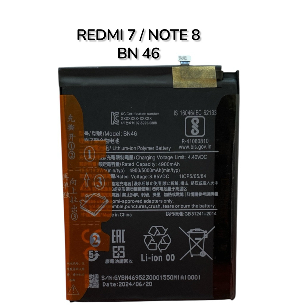 Baterai Xiomi Redmi BN-46 BN46 baterai battery xiomi redmi 7 redmi note 8 BN46 Original