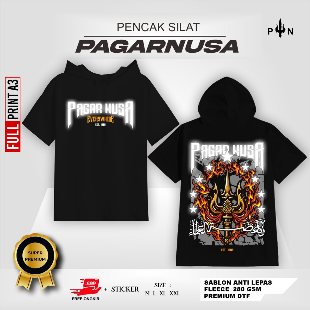 Ts-HOODIE PAGAR NUSA MENYALA PAGAR NUSA EVERYWHERE - TS HOODIE DISTRO PAGAR NUSA - TS HOODIE PAGAR N