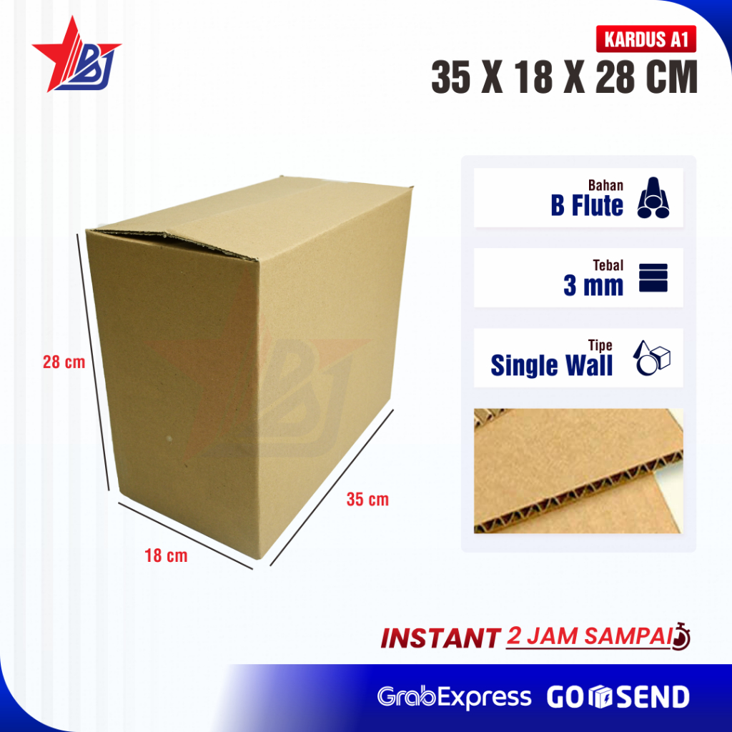 

KARDUS BOX 35X18X28 KARTON KOTAK POLOS PACKING BUKET WISUDA KADO PINDAHAN (35 x 18 x 28 cm)