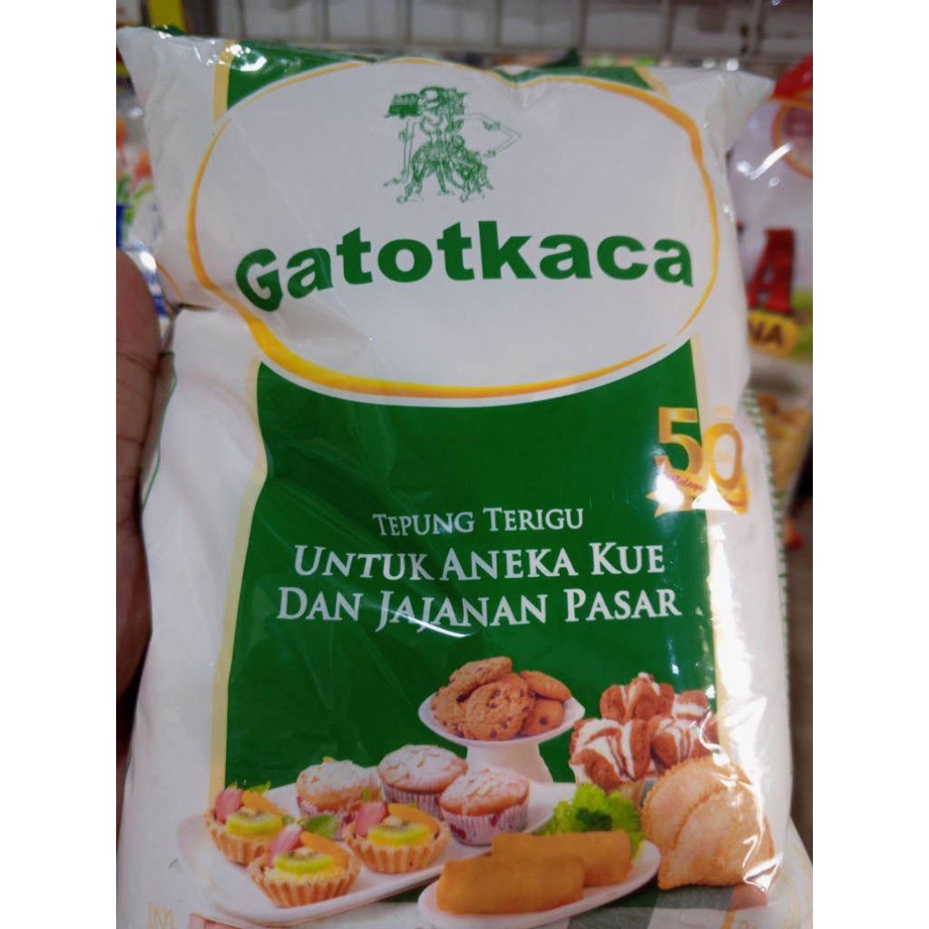 

Tepung Terigu kemasan 1kg Gatot Kaca
