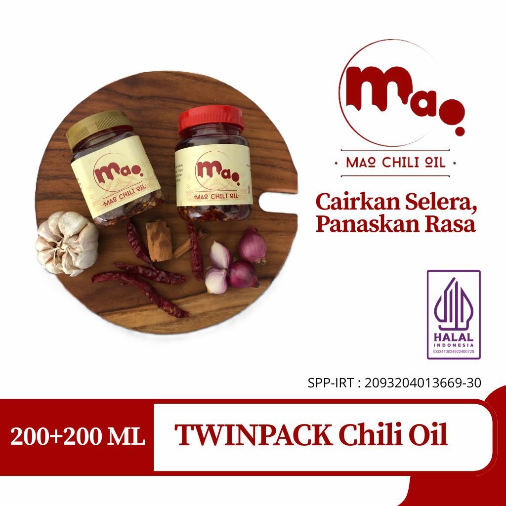 

MAO CHILI OIL - MINYAK CABAI - PEDAS HALAL - CHILI OIL TWINPACK