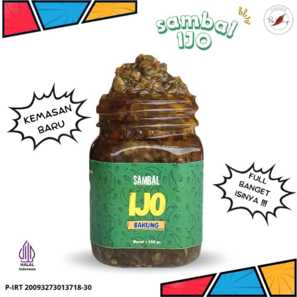 

Produk TERMURAH 150 GR Sambal Ijo Ori- Sambal Bakung -Sambal Pedas