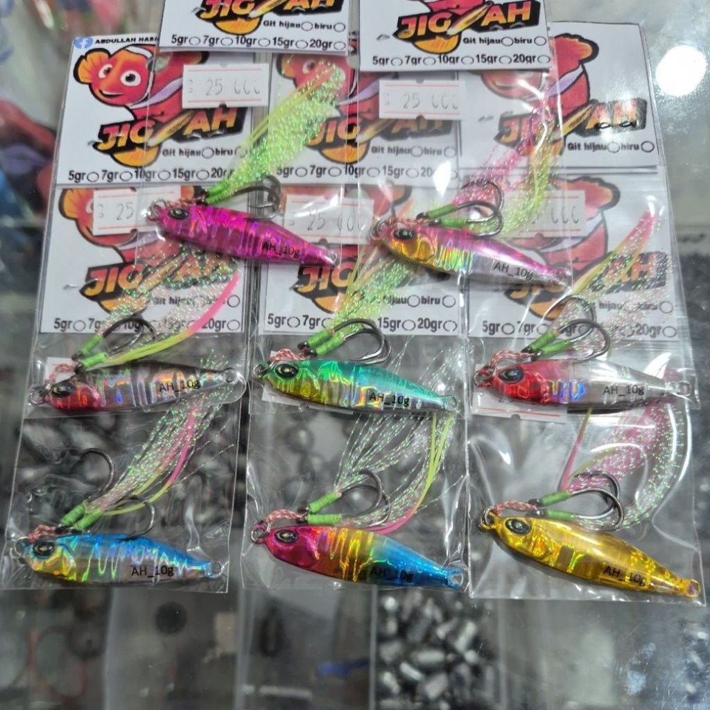 Metal jig 10gr GID Zebra + Asis Hook