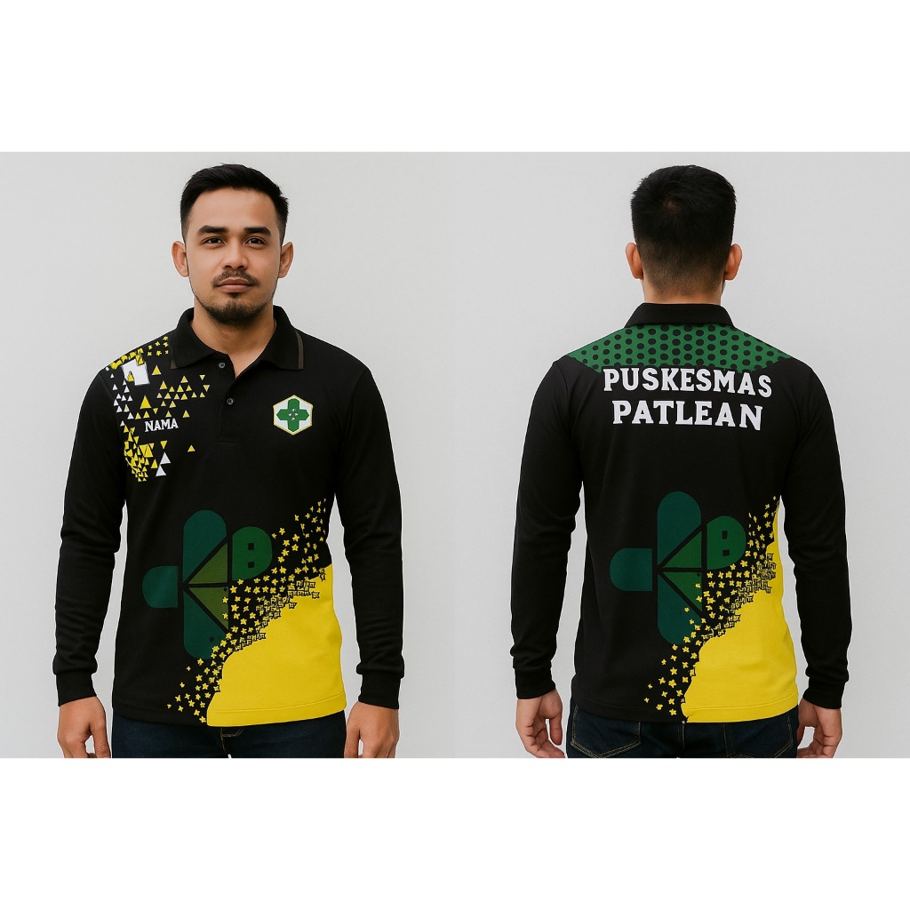 Kaos Jersey kerah Polo Puskesmas Perawat Bidan Terbaru Free Custom Full Printing Kualitas premium