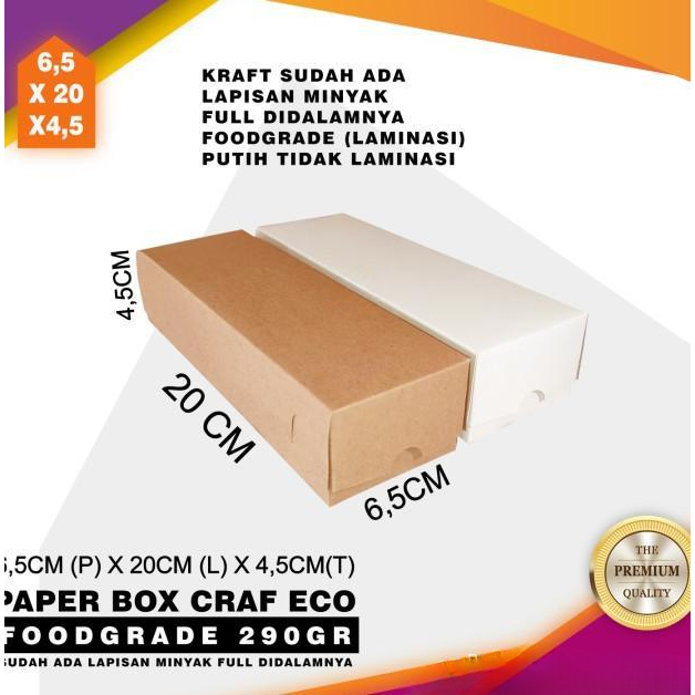 

box kraft kue brownies serbaguna dus hampers ukuran 20x6x4cm