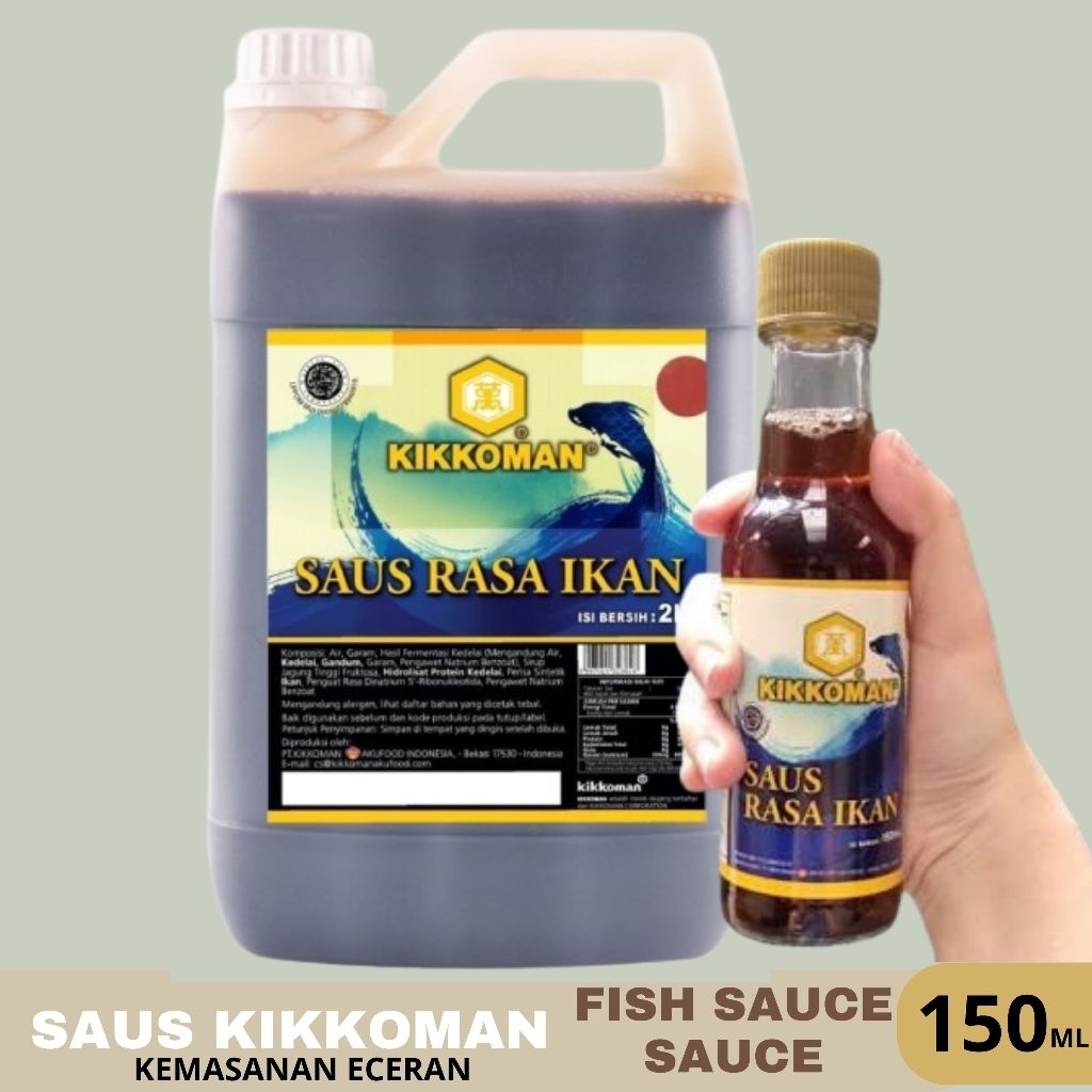 

KIKKOMAN FISH SAUCE HALAL REPACK KEMASAN 150 ML / SAUCE IKAN