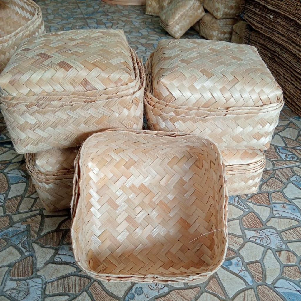besek bambu 20x20 besek nasi dll
