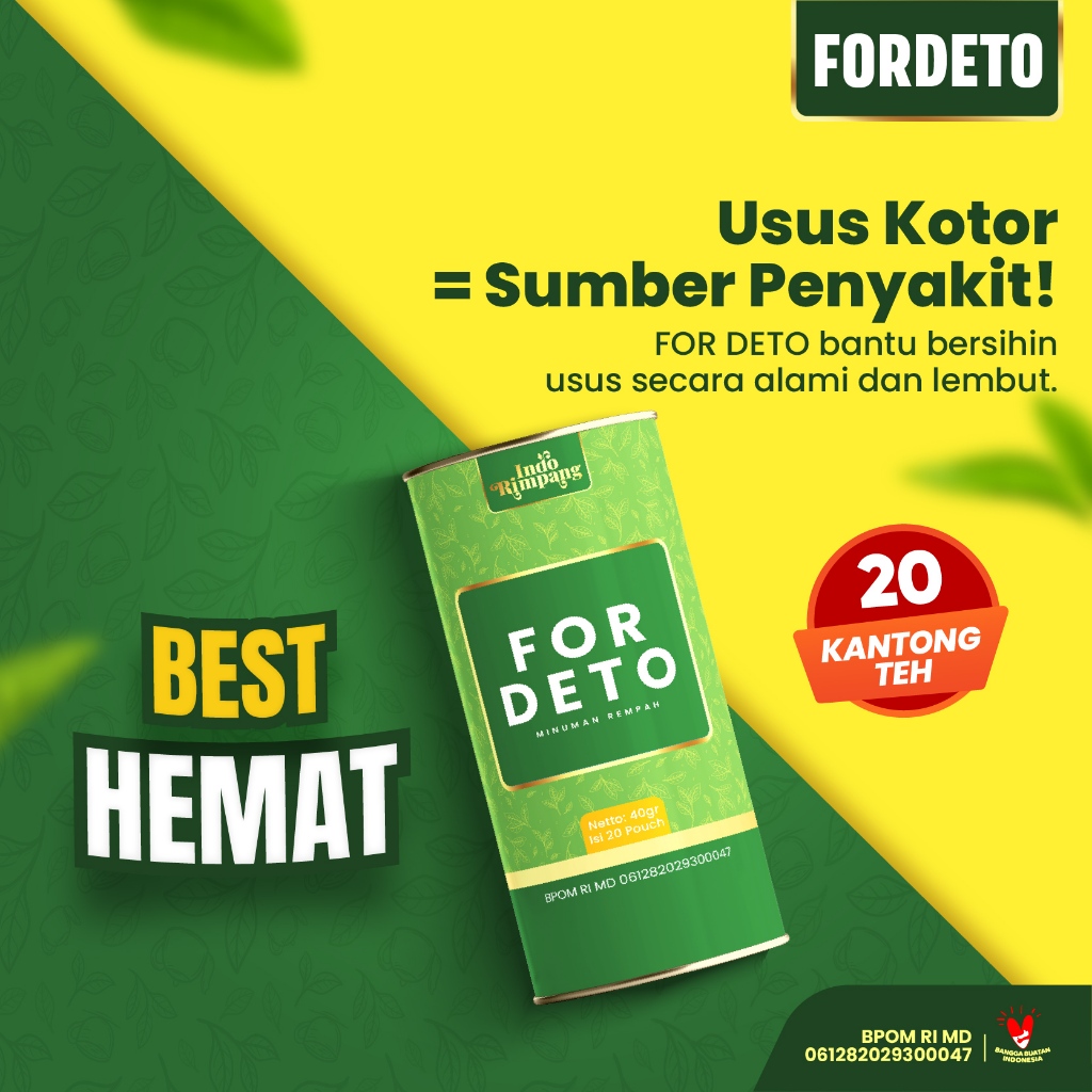 

For Deto Minuman Rempah Teh Herbal Detok Pencernaan Buang Racun Dalam Tubuh Halal BPOM Isi 20 Pouch