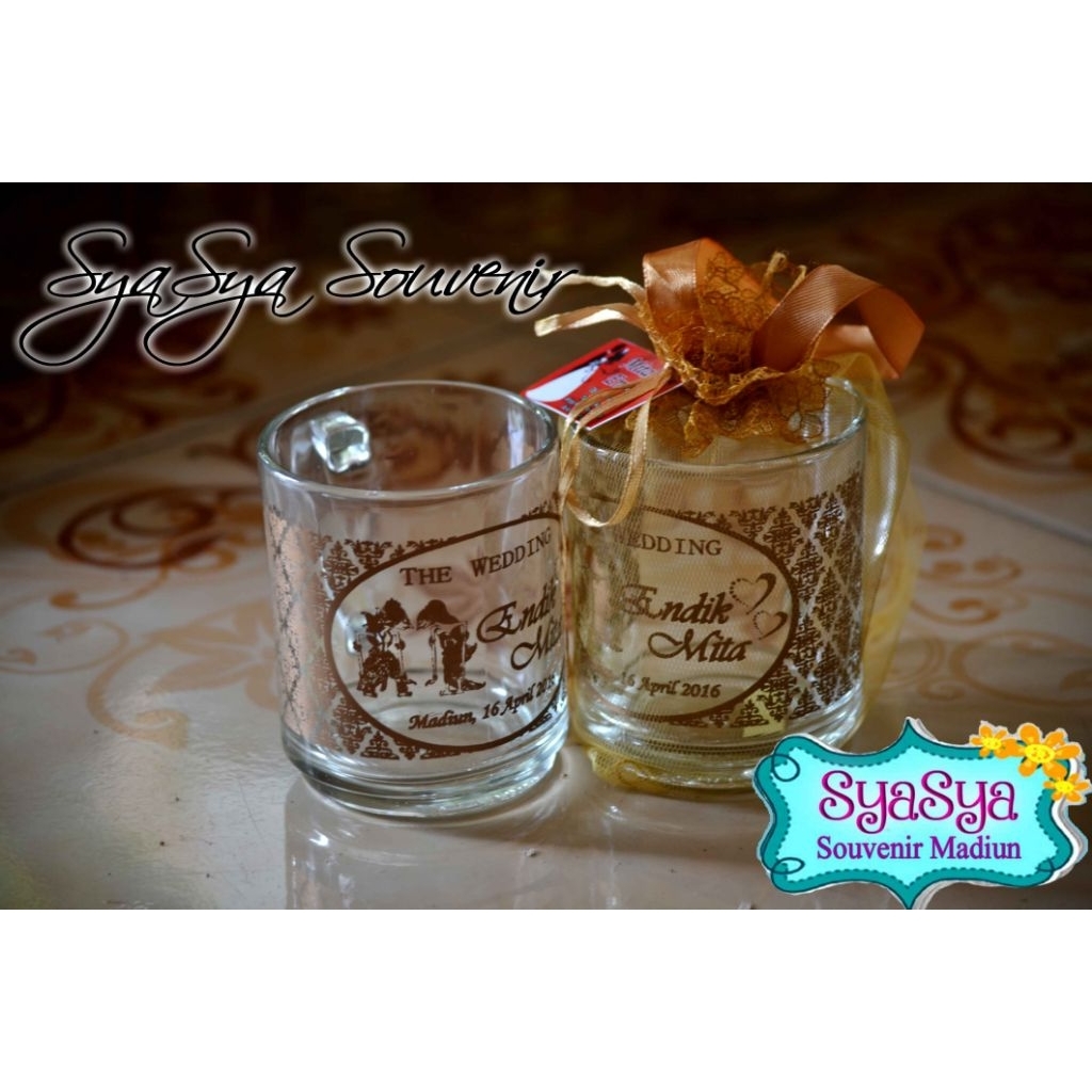 Gelas Gagang Souvenir (Bening)
