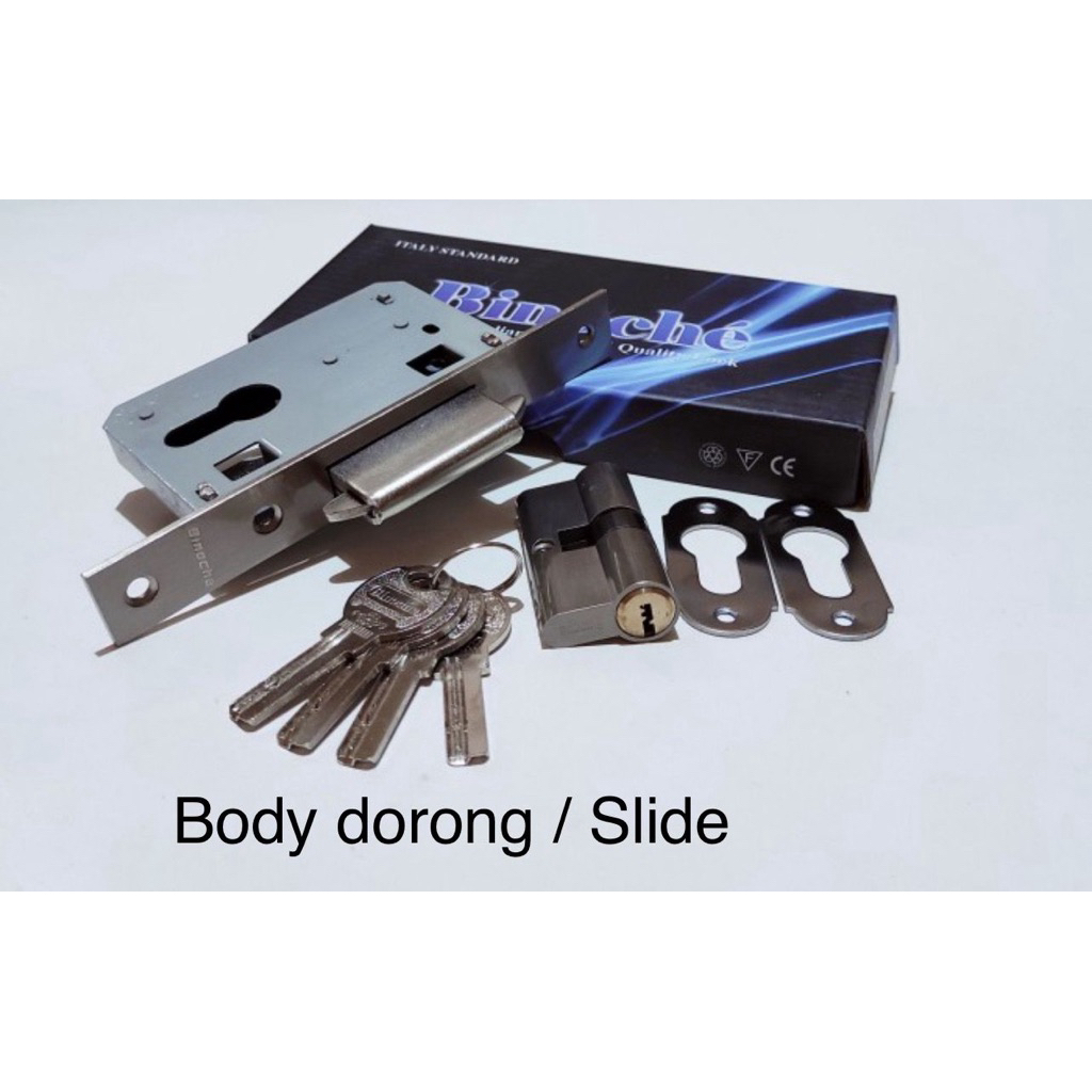 Kunci Mekar belmondo / body kunci mekar full set sudah termasuk kunci / kunci mekar pintu sliding / 