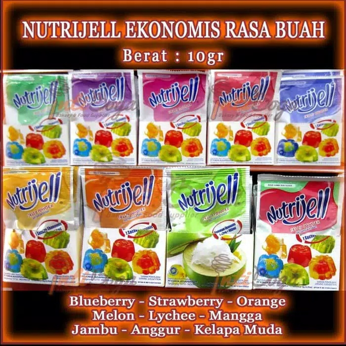 

Nutrijel Aneka Rasa Kemasan Ekonomis / Jelly Nutrijel (10grx12pcs)