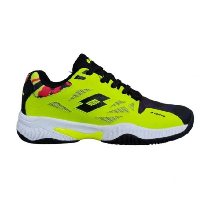 Lotto sepatu olahraga tenis unisex Dallas Lime Black original BNIB