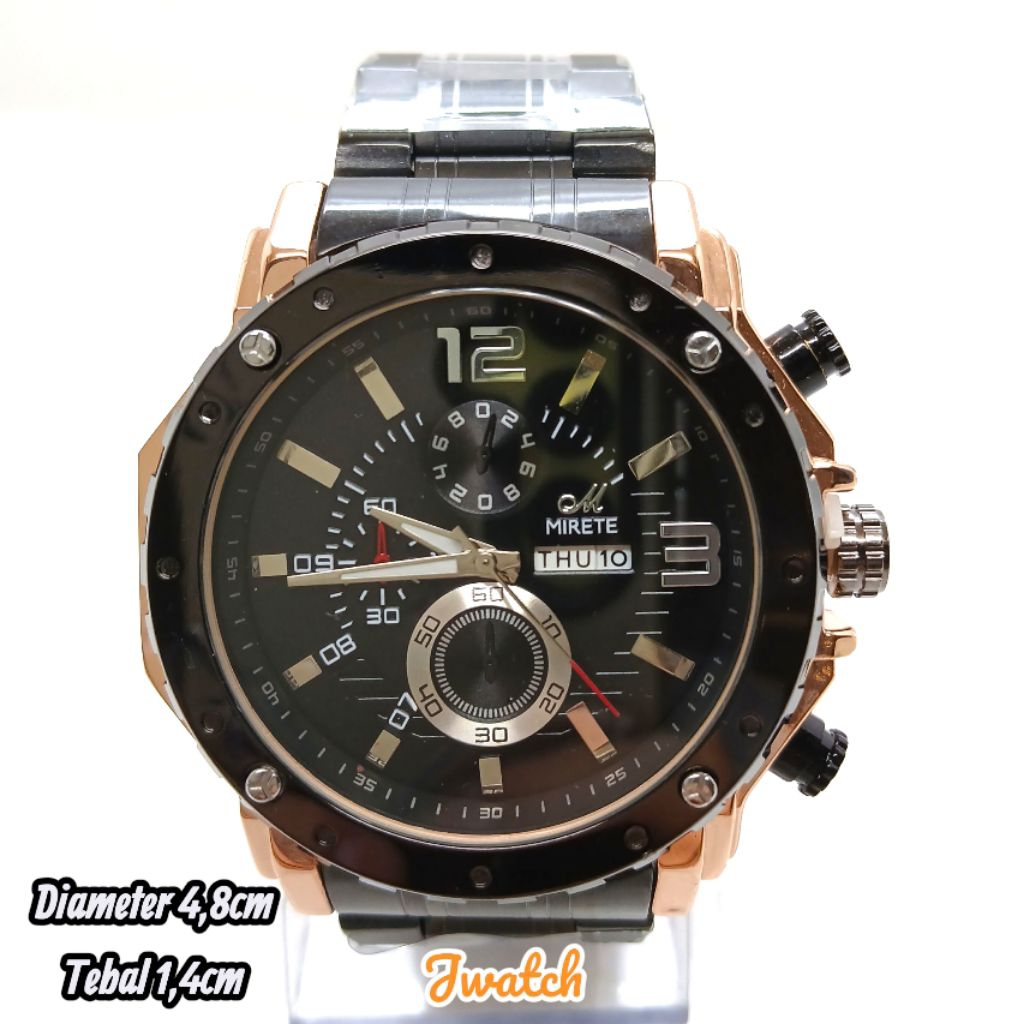 Jam Tangan PRIA MIRETE ANGKA SILVER