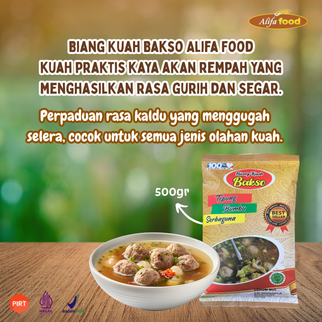 

Bumbu Biang Kuah Bakso 500gr, Bumbu praktis untuk Kuah