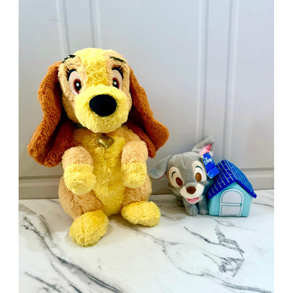 Boneka Plushie Guguk Lady Tokyo Disney Resort & Guguk Tramp Bawa Rumah Disney