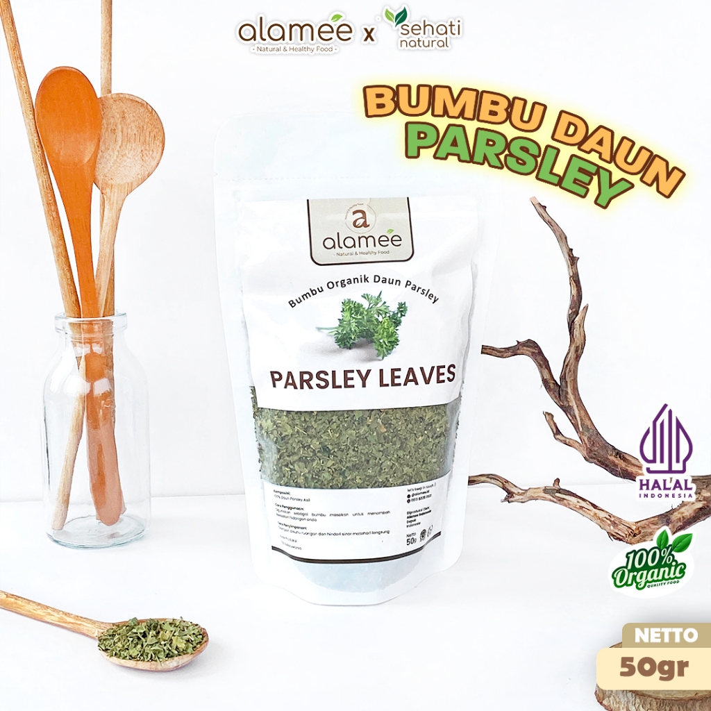 

ALAMEE Parsley Kering Dried Persley Flakes Daun Peterseli Leaves Bumbu Dapur Masak Organik 50g