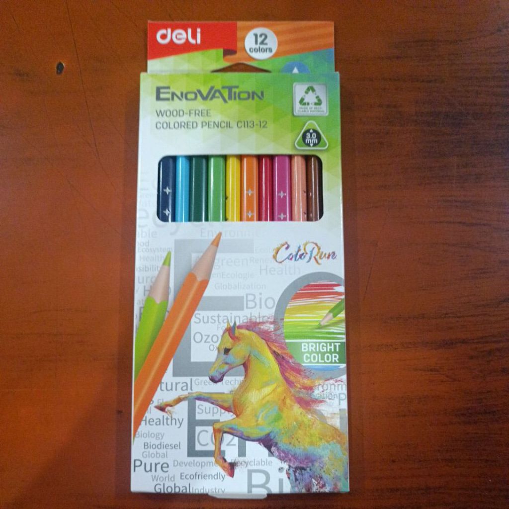 

Pensil Warna 12 warna Panjang merk Deli