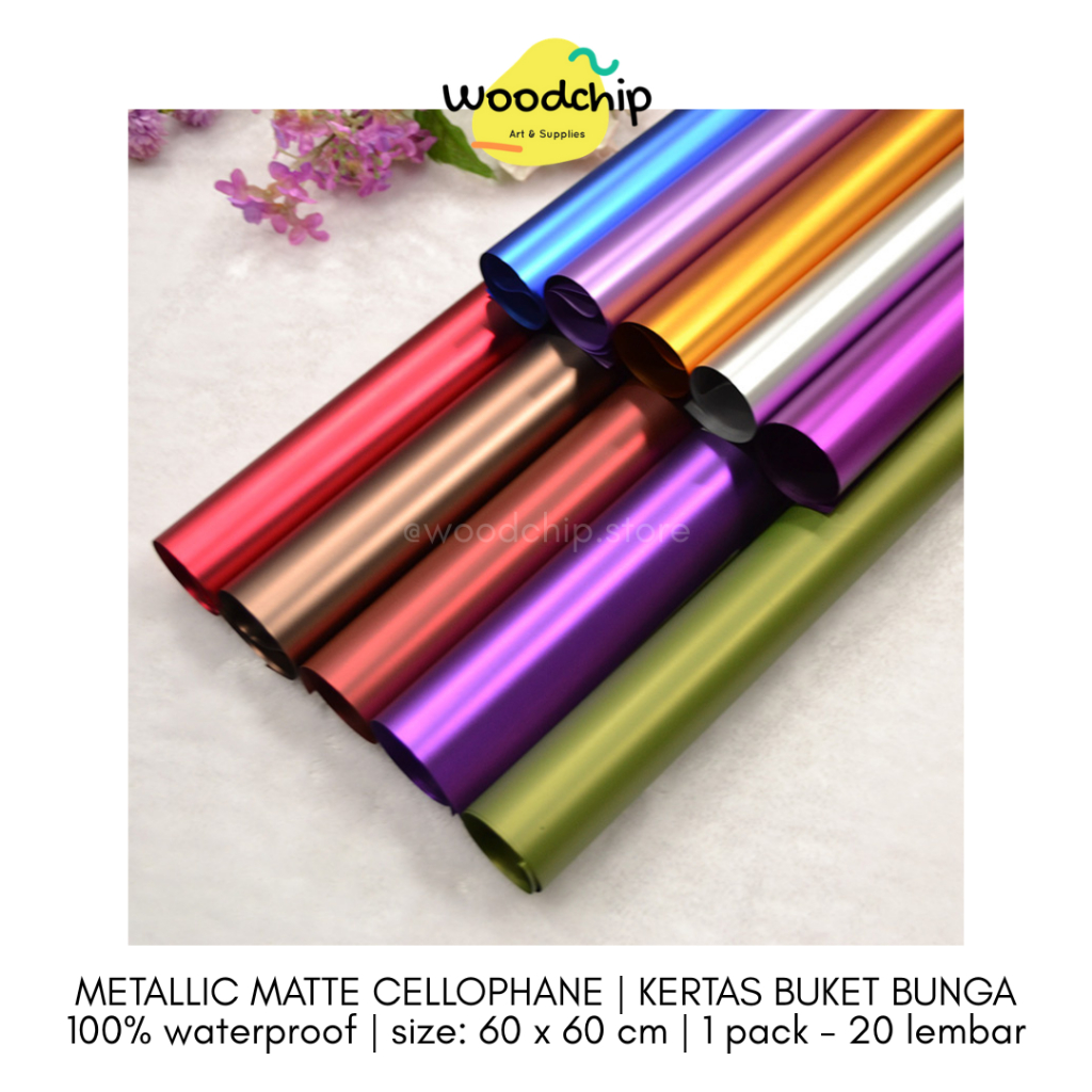 

[PACK] METALLIC MATTE CELLOPHANE | KERTAS BUKET BUNGA BOUQUET KERTAS KADO WRAPPING PAPER SAMPUL BUKU