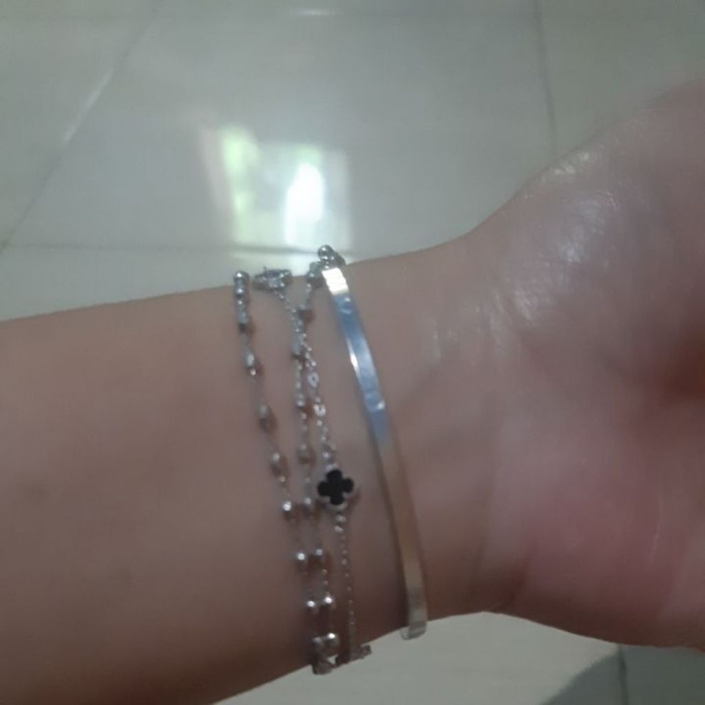 gelang bangle emas putih ctr