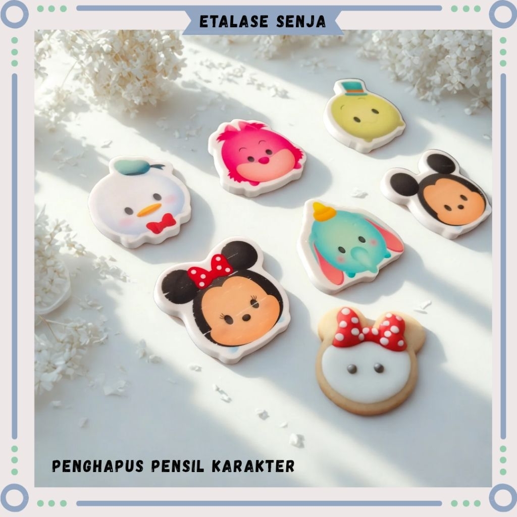 

•SENJA 014110• Penghapus pensil karakter//eraser cute//penghapus lucu motif tsum tsum ( 1 PCS )