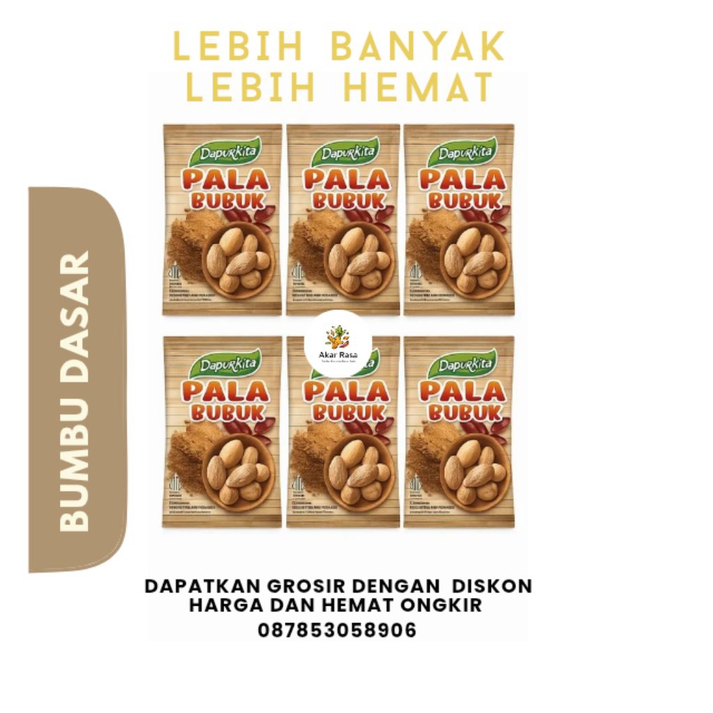 

Pala Bubuk Asli DAPURKITA 2 gr Renteng Bumbu Dasar Masak