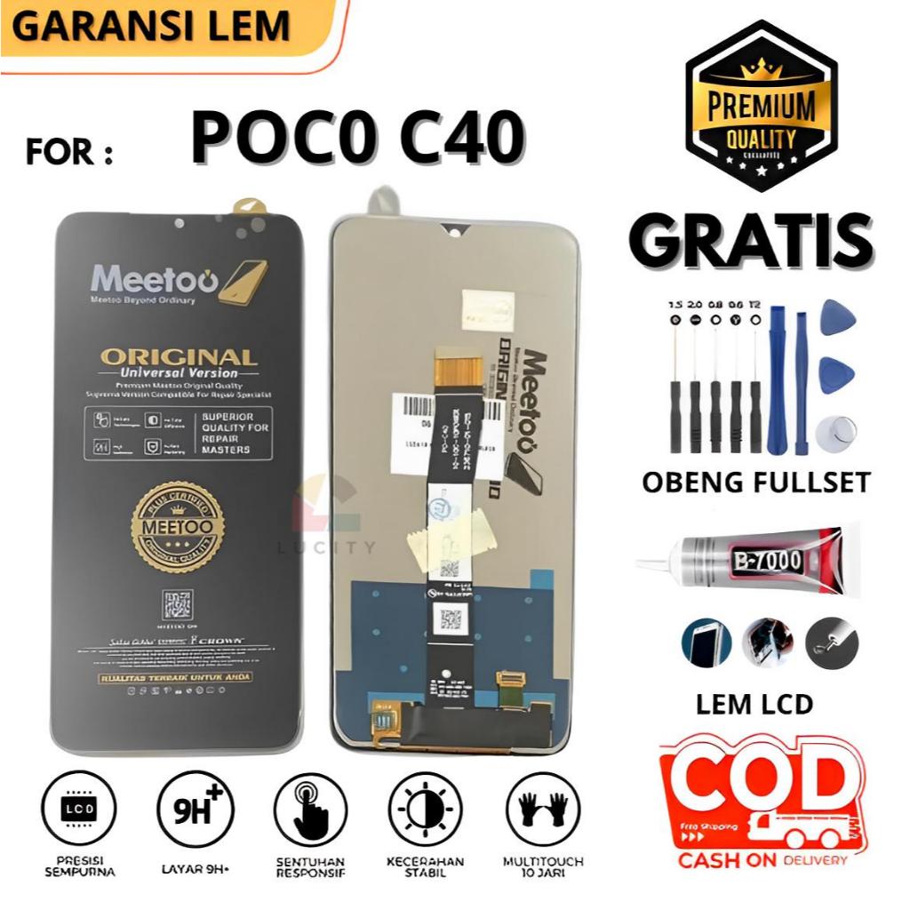 Lcd Touchscreen POCO C40  > Fullset OriginaL Layar HP 100% Bisa COD Bayar ditempat
