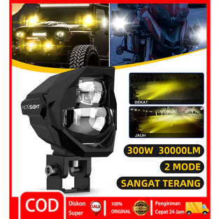 Lampu Tembak Motor LED Laser 300W 30000LM Aluminium Kotak 2 Warna Kuning Putih