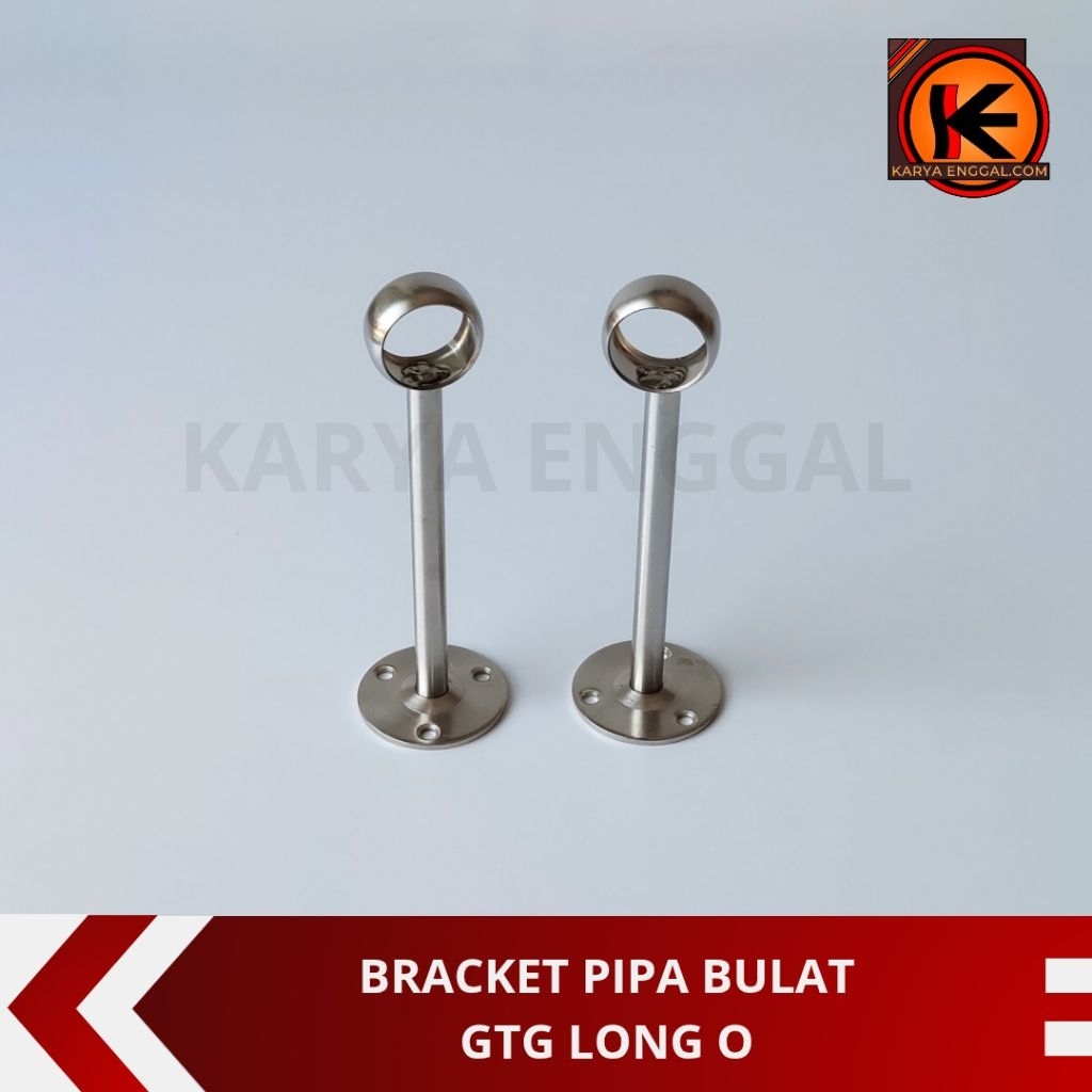 Bracket Pipa Bulat Gantung Tiang / Bracket Tembus Pipa Stainless