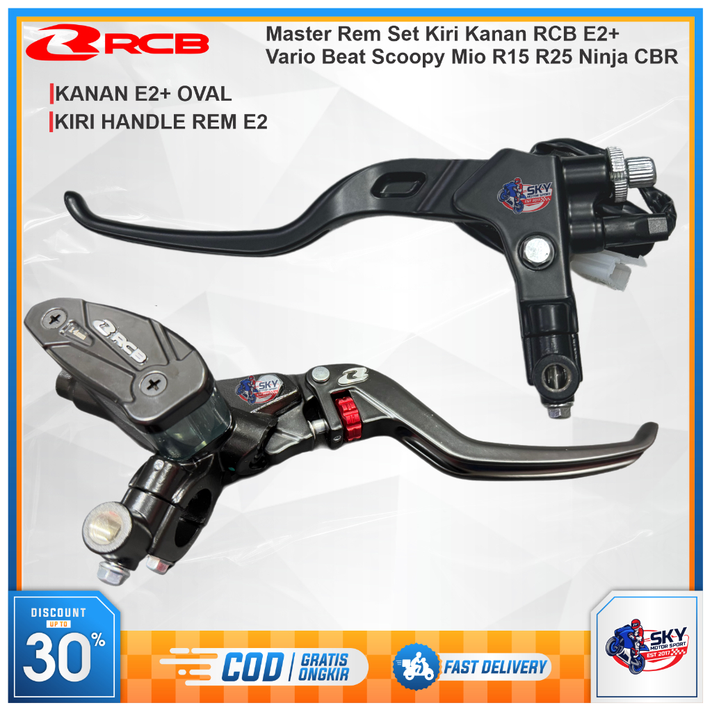 Master Rem Set RCB E2+ 14mm & Handle Kiri E2 Kiri Kanan R15 R25 CBR Ninja Vario Beat Scoopy Aerox