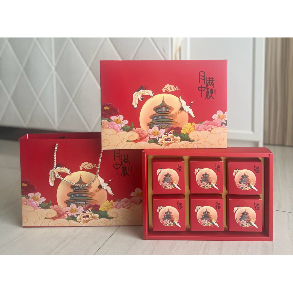 

1set Kotak Mooncake isi 4 & isi 6 80gr - 125gr mooncake box 2025