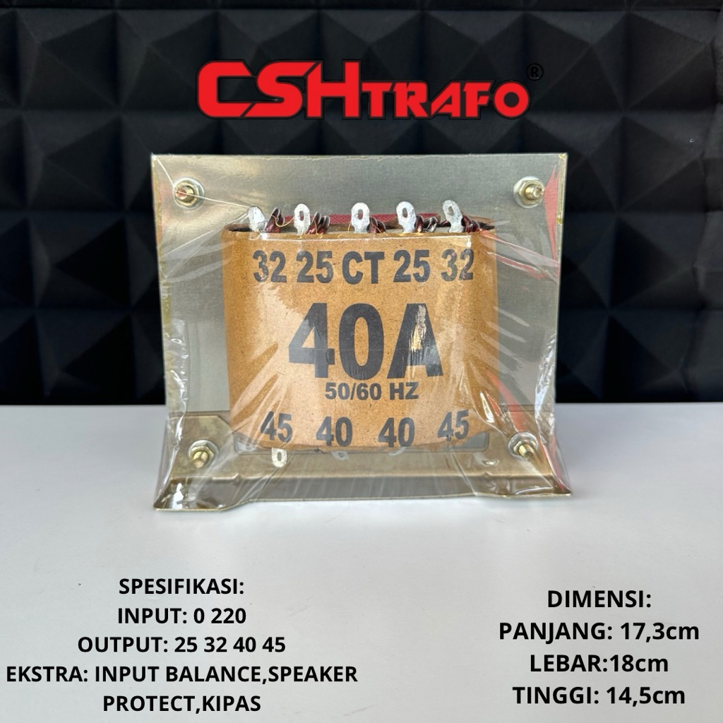 Trafo Kotak CSH Premium (MURNI) 40A CT 45V 100% Tembaga Murni