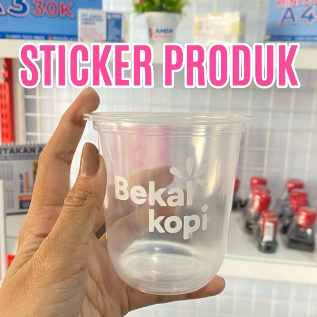 

Sticker Custom logo makanan/minuman untuk jualan - Cetak Sticker botol minum, sticker plastik mika, sticker kemasan
