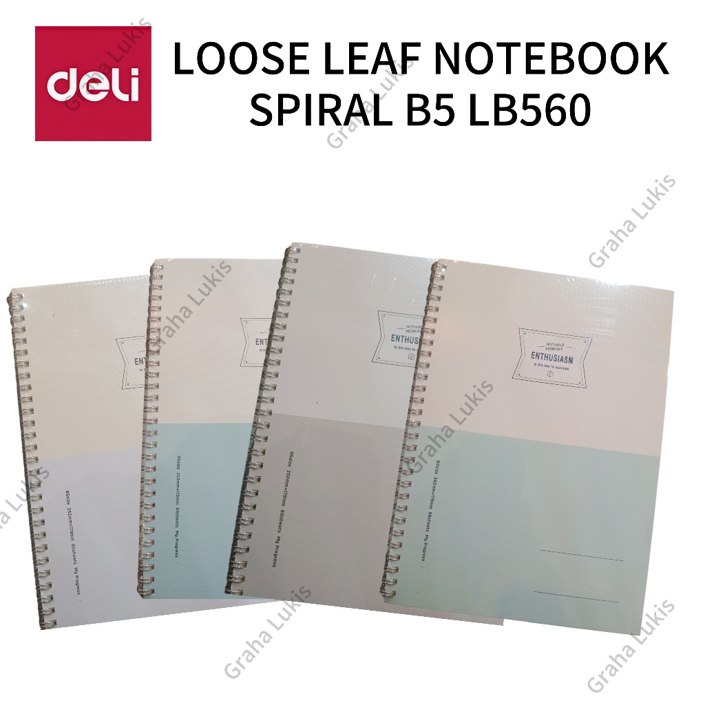 

Deli Loose Leaf Notebook Spiral B5 LB560