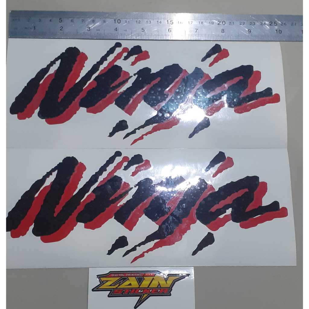 Striping ninja RR old Fairing Bawah WARNA HITAM MERAH