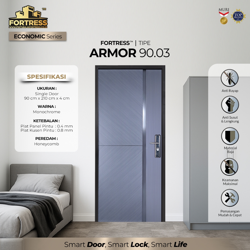 PINTU BAJA FORTRESS TYPE ARMOR PINTU RUMAH FULL SET