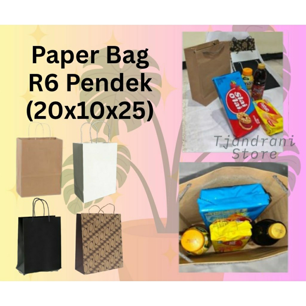 

PaperBag R6 Pendek (20x10x25) Tas Kertas Kondangan