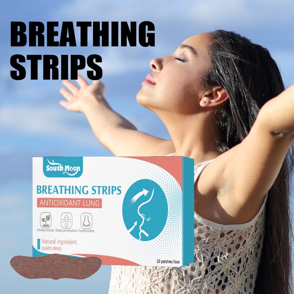 South Moon Patch Hidung 10pcs Anti Ngorok Plester Hidung Pernapasan Lancar Tidur Nyenyak Alat Anti N