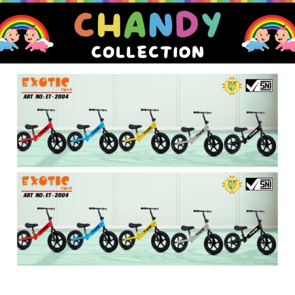 BALANCE BIKE SEPEDA KESEIMBANGAN ANAK TANPA PEDAL EXOTIC ET 2004