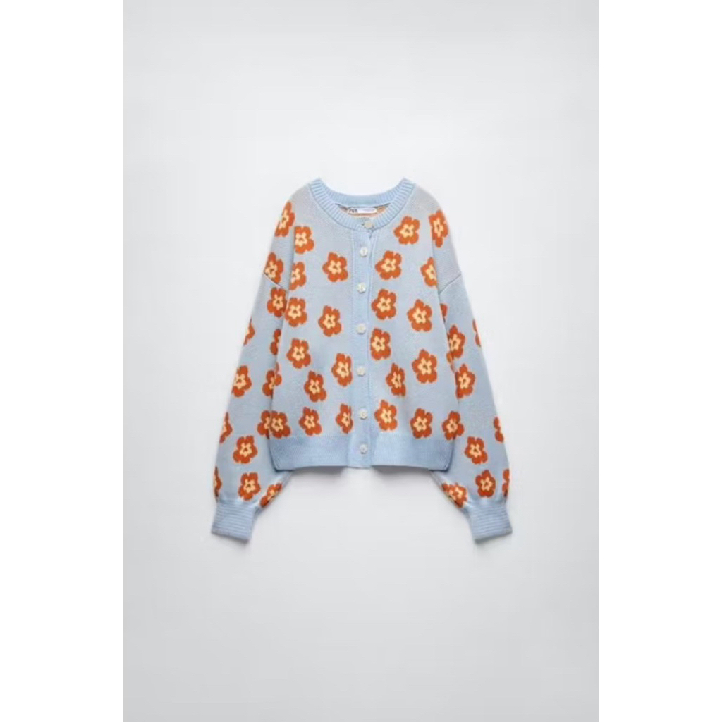 Preloved Cardigan Zara Cardi Bunga Branded